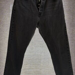 Women’s Gray Button-Fly Jeans